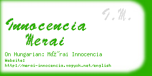 innocencia merai business card